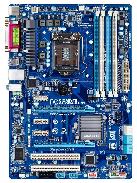 GIGABYTE GA-Z68A-D3 Motherboard ATX DDR3 LGA 1155 (Socket H2) Intel Z68 [AU]