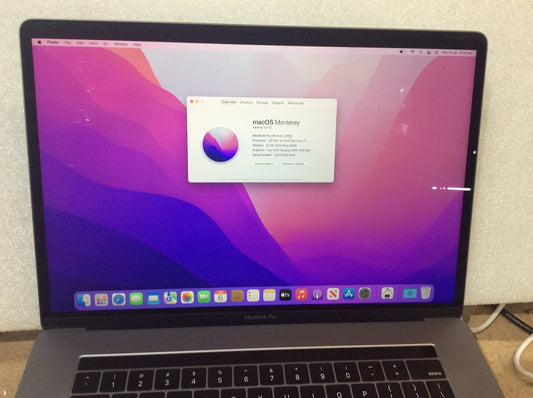 Apple Macbook Pro A1990 Laptop 15.4" i7-8850H 32GBRAM 1TBSSD EMC3215 Silver A-