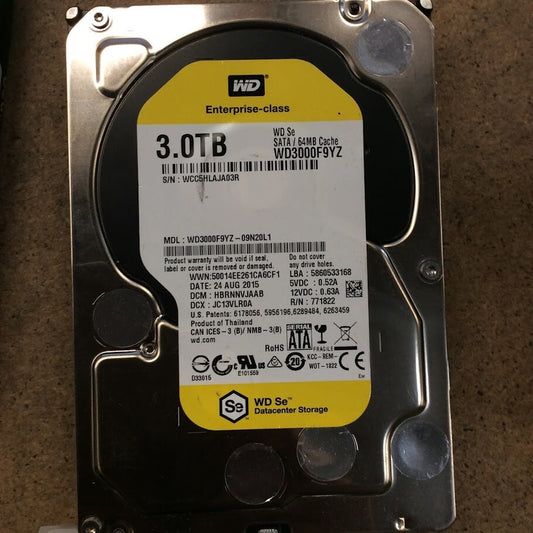 Western Digital 3TB Desktop 3.5" HDD SATA WD3000F9YZ-09N20L1 Hard Disk Drive