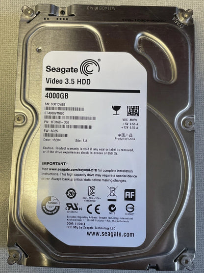 [AU Seller] Seagate Video 4TB 3.5" Hard Disk Drive SATA III ST4000VM000 A+