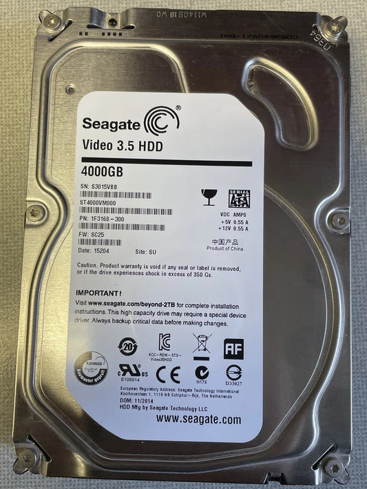 [AU Seller] Seagate Video 4TB 3.5" Hard Disk Drive SATA III ST4000VM000 A+