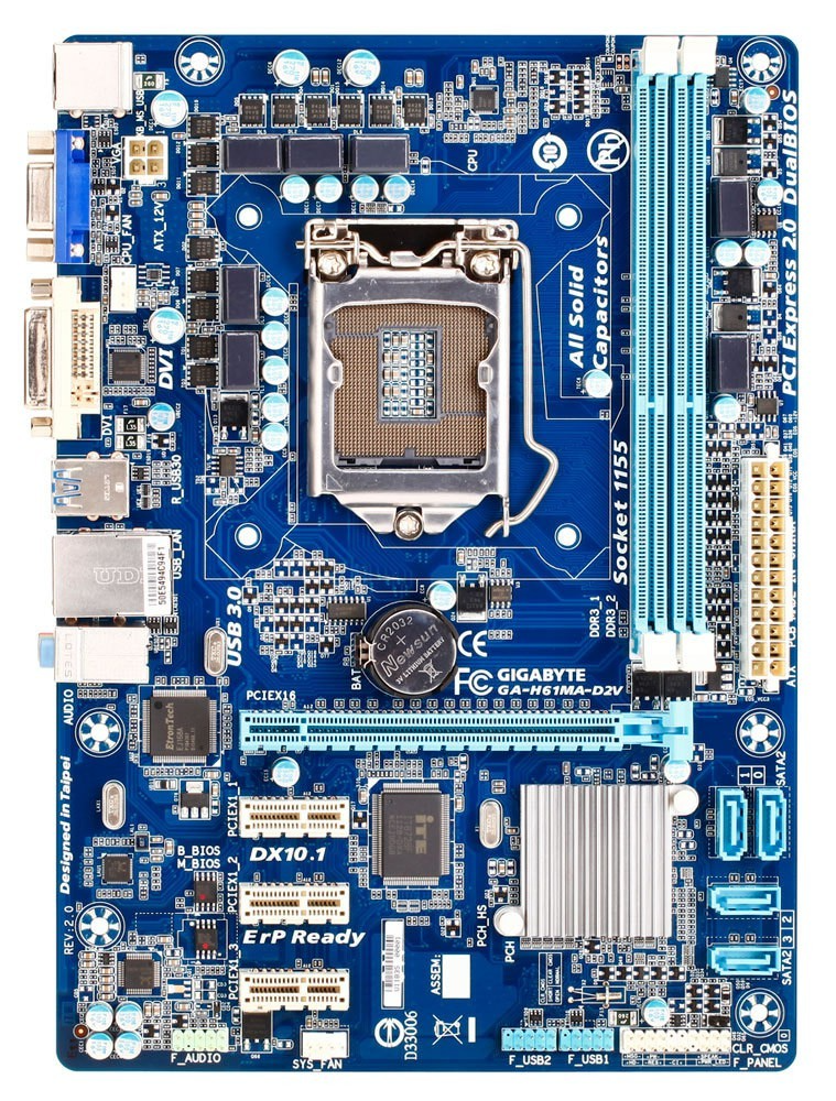 GIGABYTE GA-H61MA-D2V Motherboard mATX DDR3 LGA 1155 DVI VGA Intel H61  [AU]
