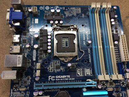 GIGABYTE GA-H77M-D3H Motherboard DDR3 microATX LGA 1155 HDMI DVI VGA Intel H77