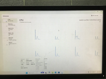 HP Z240 Workstation i7-6700+NVIDIA K2200 GPU 16GB/500GBSSD+2TB DVI DP Win11 Pro