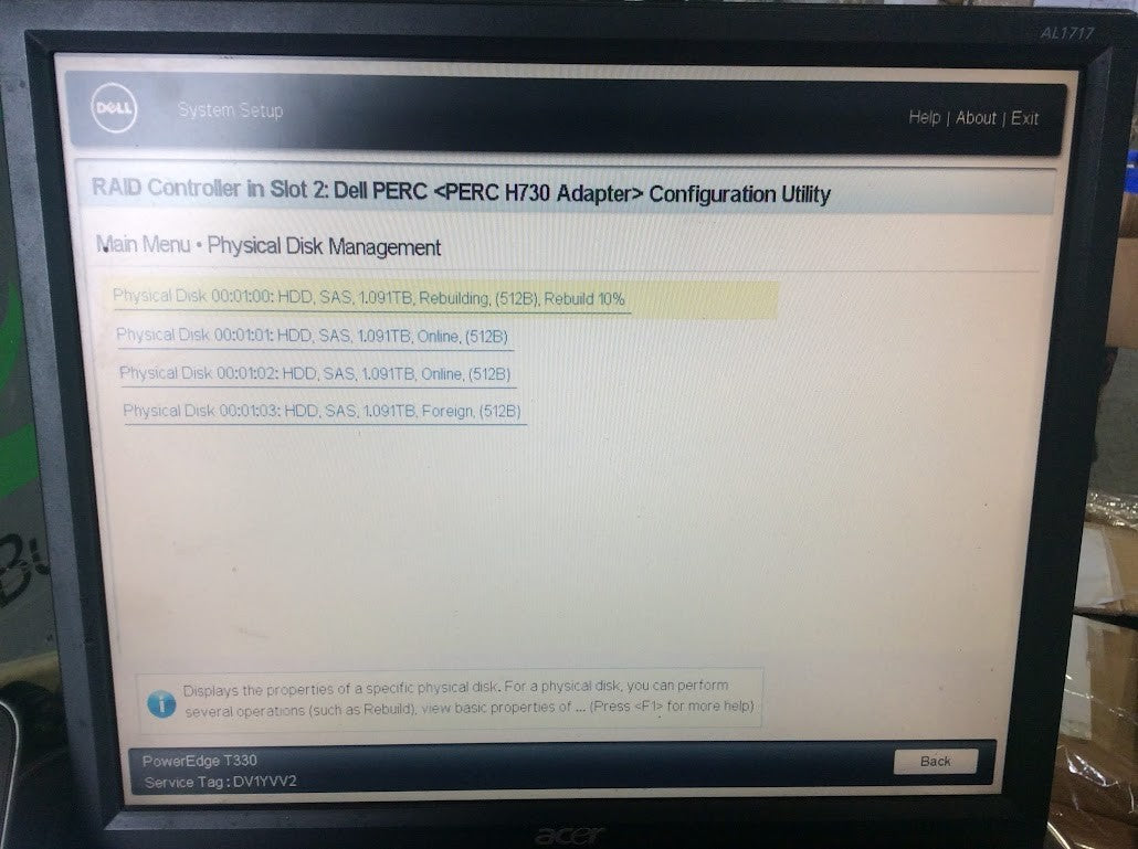 Dell T330 Xeon E3-1225 v6 Tower Server 32GBPC4+4 x 1.2TB+H730 RAID Card+iDRAC A-