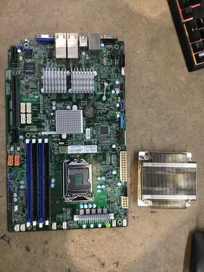 Supermicro X11SSW-4TF Motherboard LGA 1151 DDR4 Quad NIC M2 TPM Chips + Heatsink
