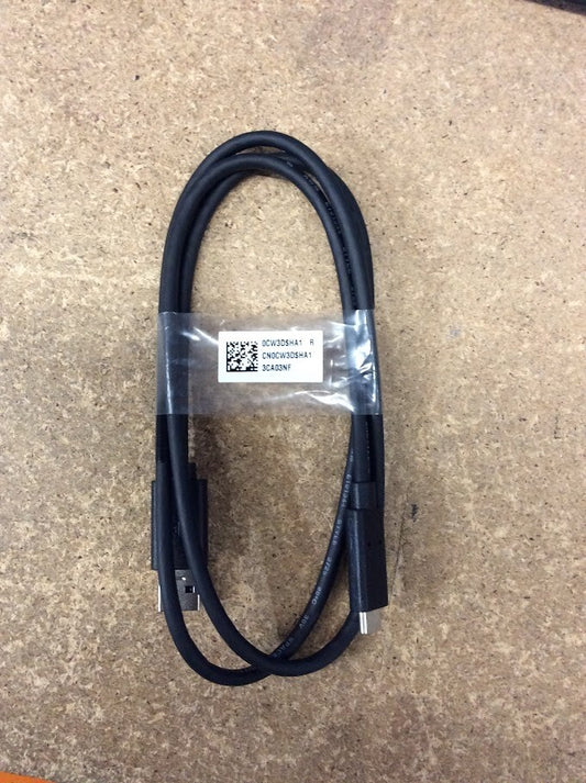 Dell USB 3.0 to USB-C Cable 0CW3D-HA10-3CA Type A/C Gen2 3A 1M Black Au Seller