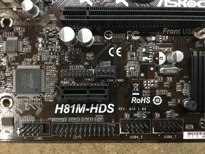 [AU] Asrock H81M-HDS Motherboard microATX LGA 1150 VGA DVI HDMI Intel H81