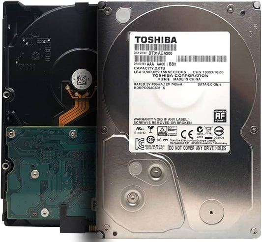 Toshiba 2TB Desktop 3.5" DT01ACA200 Hard Disk Drive 7200 RPM Silver Au Seller