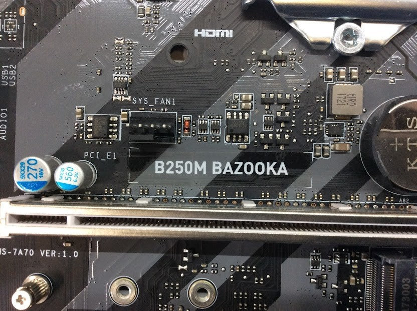 MSI B250M BAZOOKA Motherboard micro ATX DDR4 LGA 1151 HDMI USB-C Intel B250 [AU]