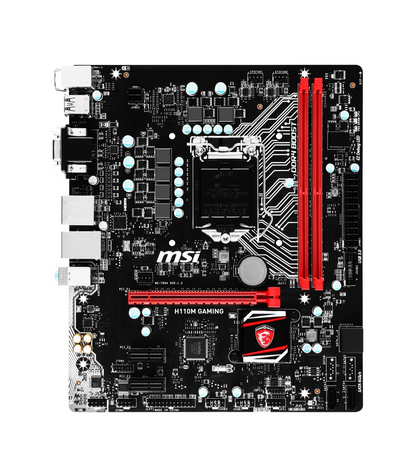 MSI H110M GAMING Motherboard microATX LGA 1151 DDR4 HDMI DVI VGA Intel H110 [AU]