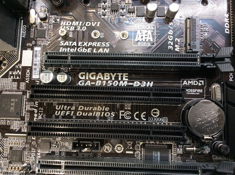 GIGABYTE GA-B150M-D3H Motherboard microATX LGA 1151 HDMI DVI VGA Intel B150 [AU]