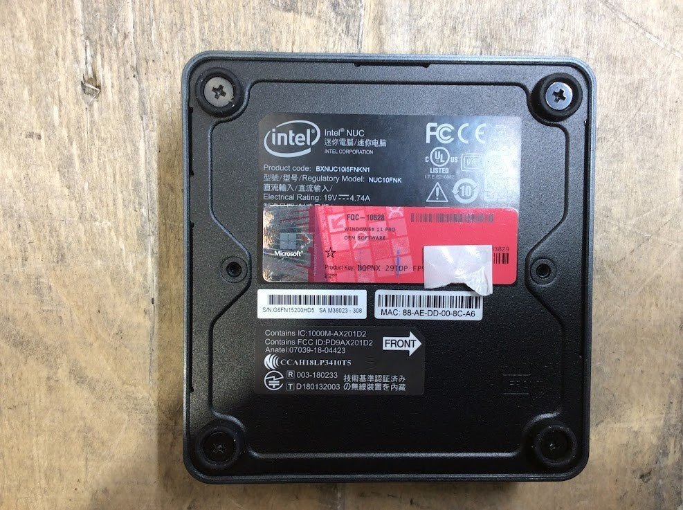 Intel NUC 10FNK Desktop Mini-PC i5-10210U 16GBRAM 500GBSSD USB-C HDMI Win11 A+