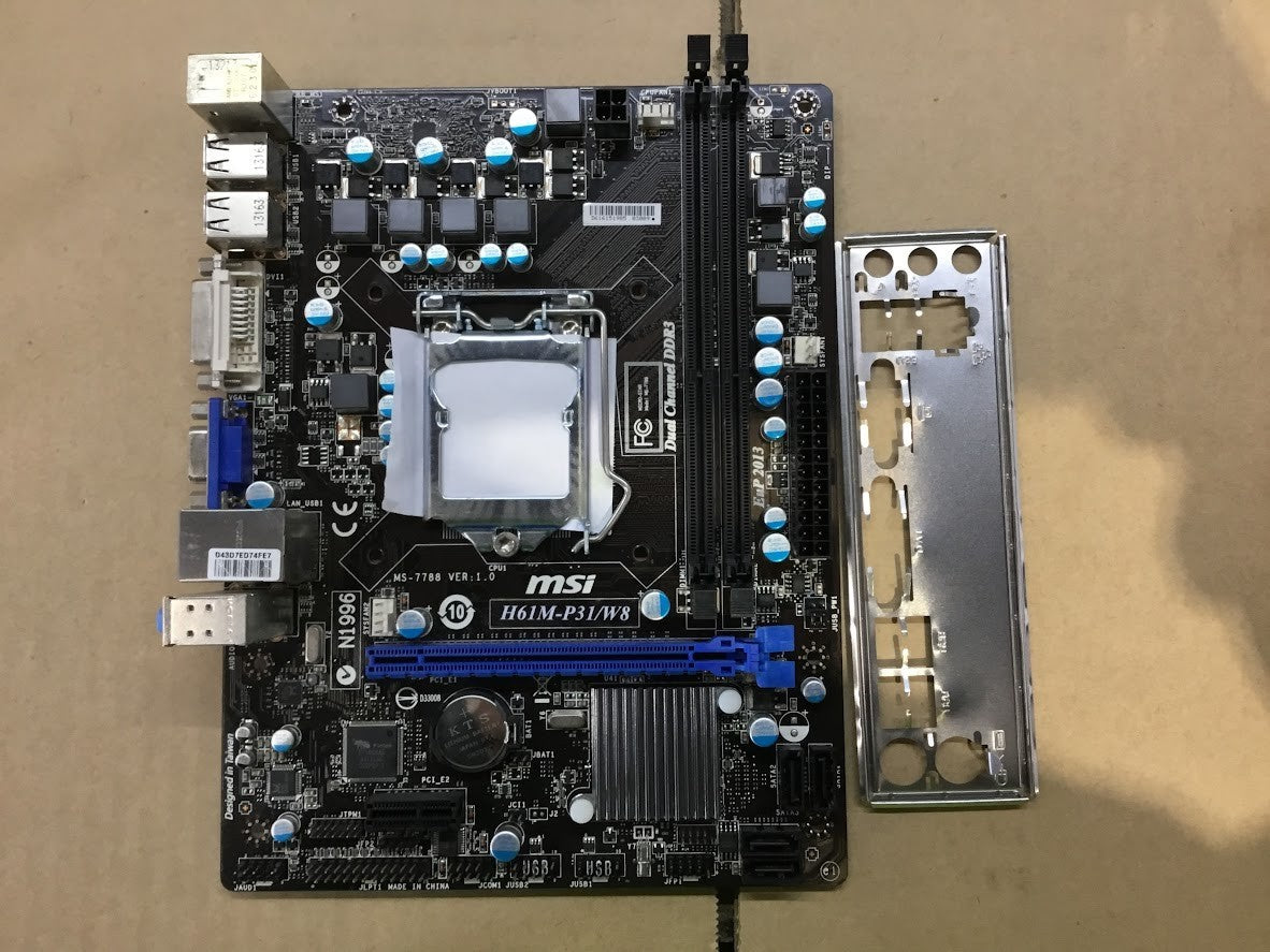 MSI H61M-P31/W8 Motherboard microATX LGA 1155 DDR3 VGA DVI Intel H61 Au Seller
