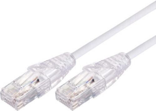 Brand New COMSOL UTP-02-C6A-UT-WHT 2m RJ45 Cat 6A Ultra Thin Patch Cable White