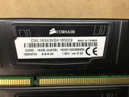 Corsair Vengeance DDR3 CML16GX3M2A1600C9 16GBRAM Desktop Memory Black Au Seller