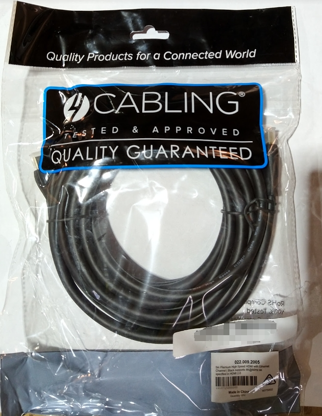 New 4CABLING Premium High Speed HDMI with Ethemet Channel 5m Black Au Seller