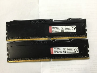 Kingston HyperX Fury DDR4 HX421C14FBK2/16 16GBRAM Desktop Memory Black Au Seller