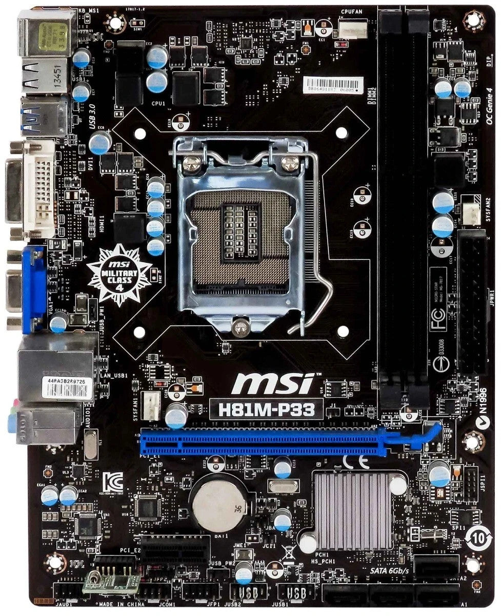 [AU Seller] MSI H81M-P33 Motherboard micro ATX LGA 1150 DDR3 VGA DVI Intel H81