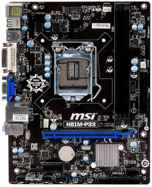 [AU Seller] MSI H81M-P33 Motherboard micro ATX LGA 1150 DDR3 VGA DVI Intel H81