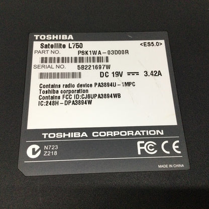 Toshiba Satellite L750 Laptop 15.6" i3-2310M 4GBRAM 320GB HDMI Au Seller A-