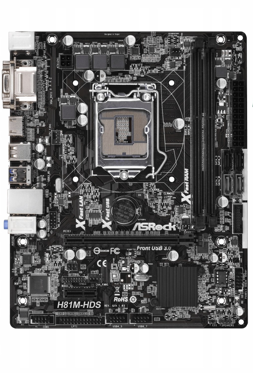 [AU] Asrock H81M-HDS Motherboard microATX LGA 1150 VGA DVI HDMI Intel H81