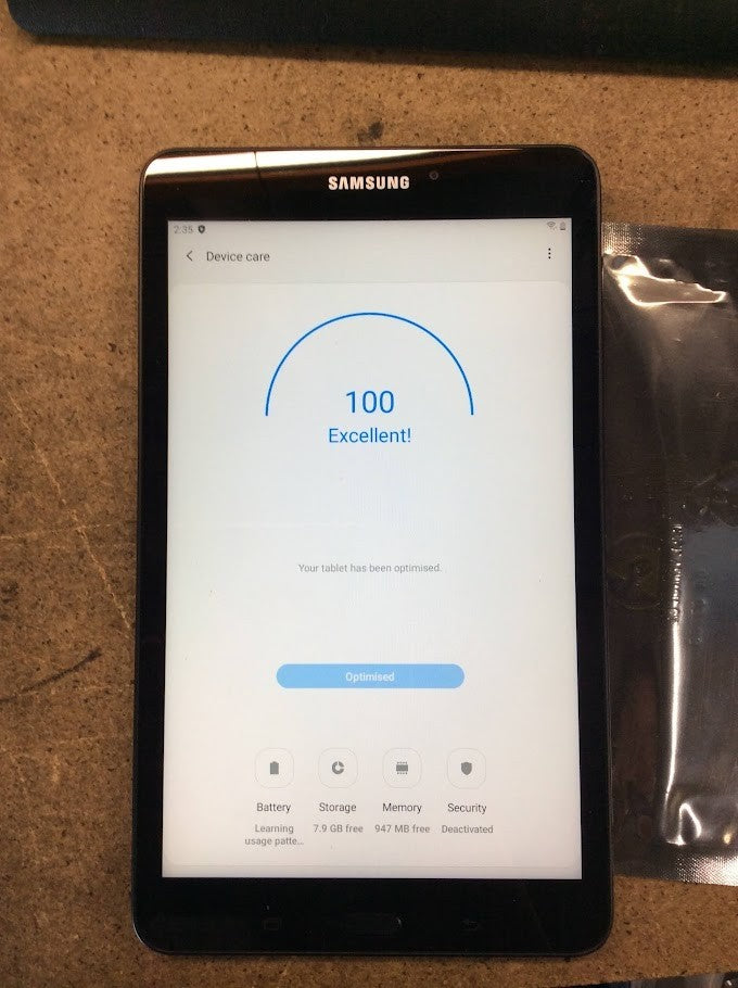 Unlocked Samsung Galaxy Tab A SM-T380 Tablet 8" 16GB Android 9 Wi-Fi  Black A-