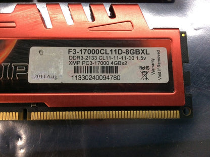 G.Skill Ripjaws X F3-17000CL11D-8GBXL DDR3 2133MHz Desktop Memory KIT OF 2 [AU]