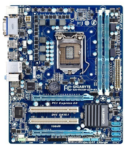 [AU]GIGABYTE GA-H61M-D2P-B3 Motherboard DDR3 microATX LGA 1155 VGA DVI Intel H61
