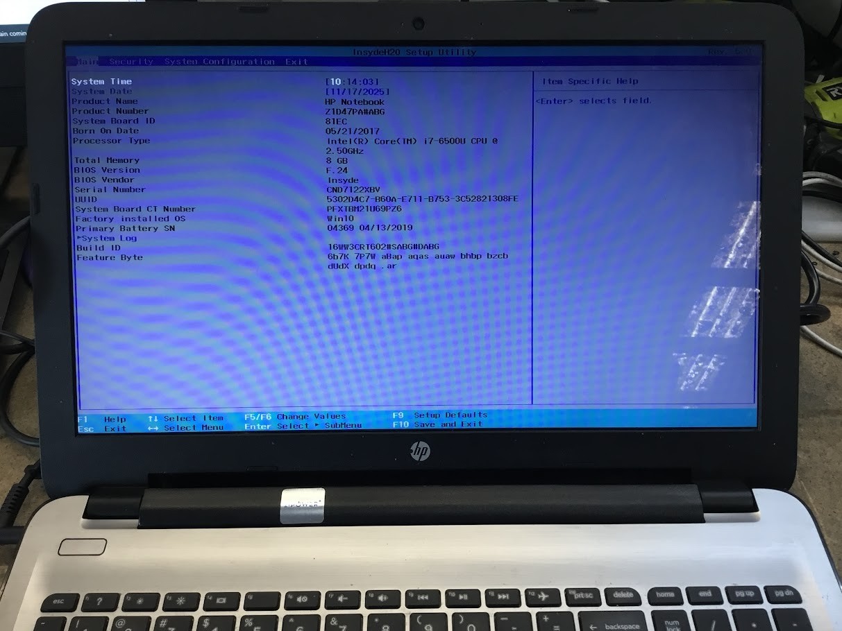 HP Notebook 15-ay502tx Laptop 15.6" i7-6500U@2.50GHz 8GBRAM 1TB USB3.0 Win11 B