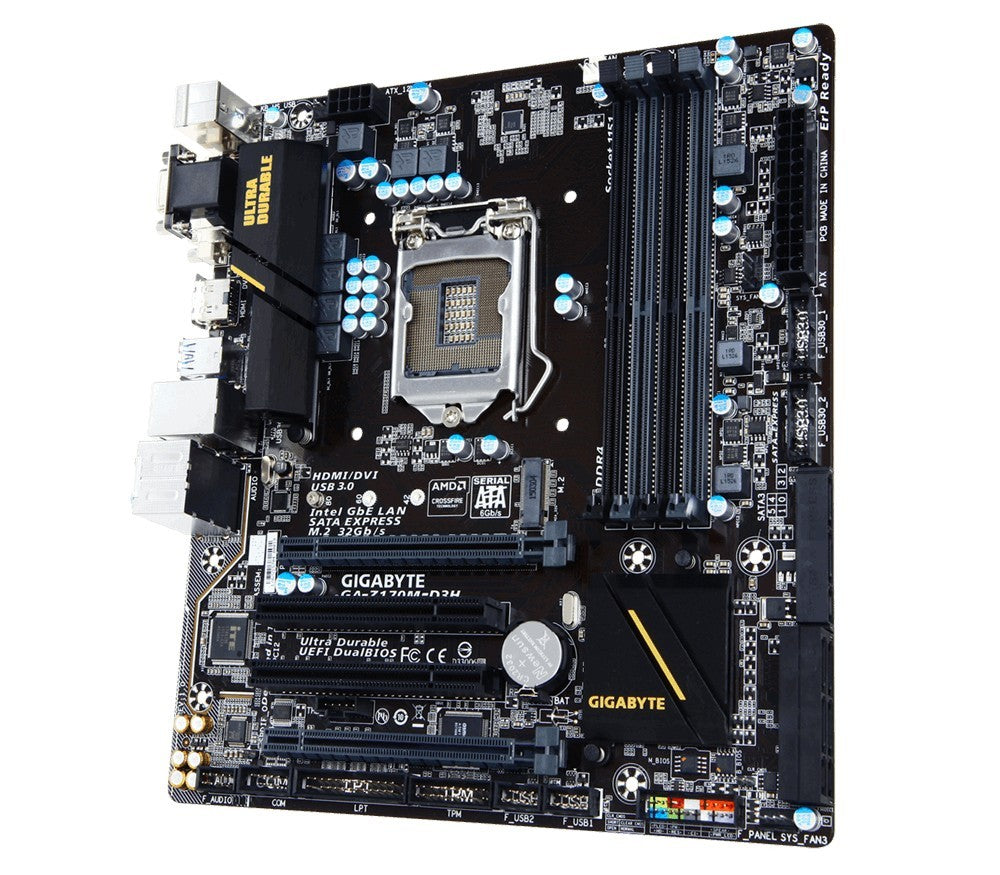 GIGABYTE GA-H170M-D3H Motherboard microATX DDR4 LGA 1151 HDMI DVI VGA Intel H170