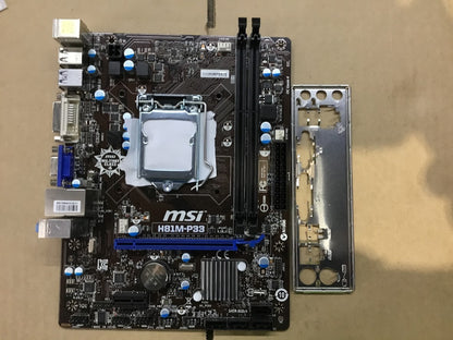 MSI H81M-P33 Motherboard microATX LGA 1150 DDR3 USB3.0 VGA DVI Intel H81 Tested