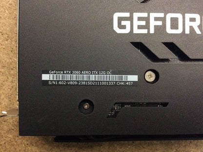 MSI GeForce RTX 3060 AERO ITX 12G OC Graphics Card DisplayPort HDMI Au Seller