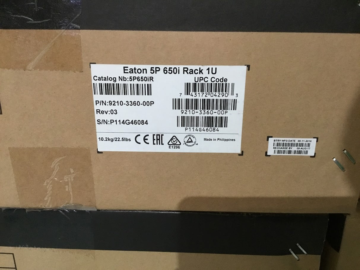 Eaton 5P 650i Rackmount 1U Uninterruptible Power Supply  UPS 5P650IR [AU Seller]