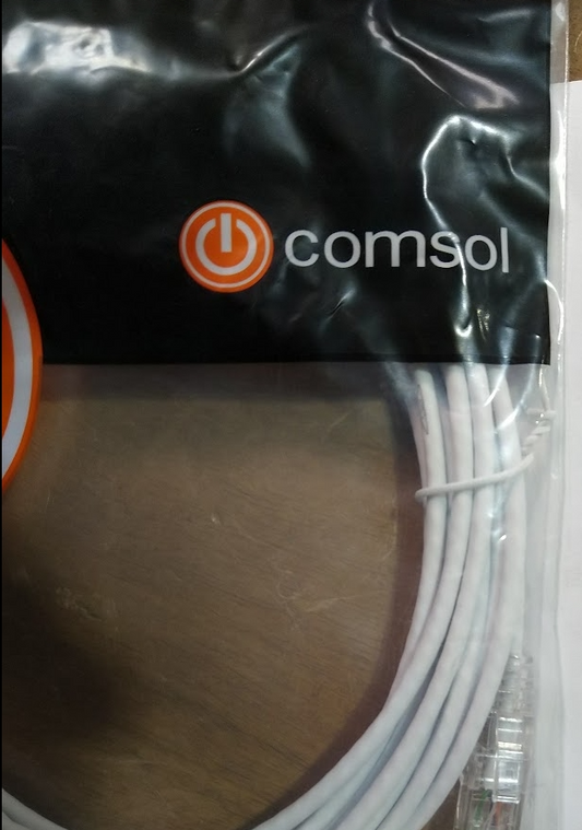 Brand New COMSOL UTP-05-C6A-UT-WHT 5m RJ45 Cat 6A Ultra Thin Patch Cable White