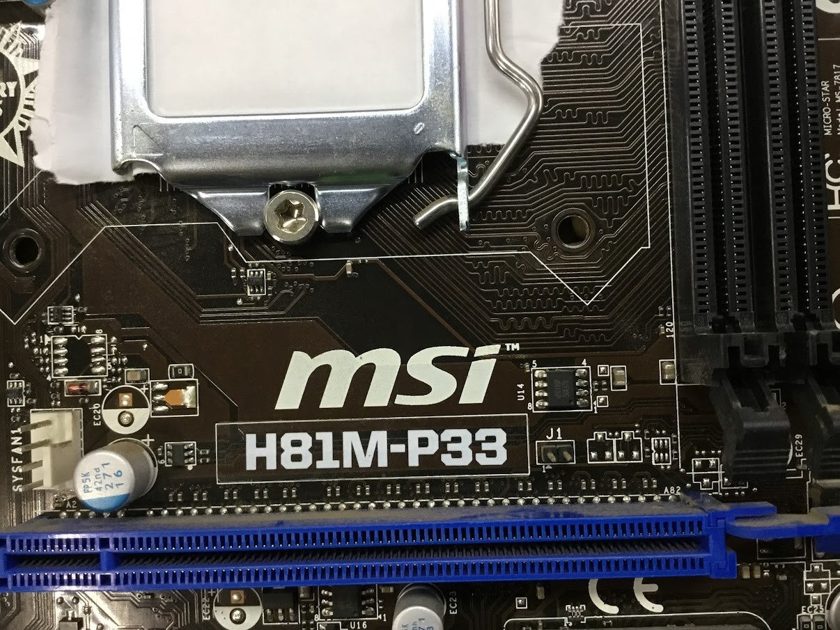 MSI H81M-P33 Motherboard mATX LGA 1150 DDR3 VGA DVI Intel H81 Tested Au Stock
