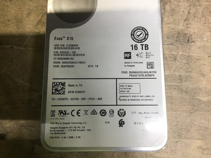 [AU]Dell EMC ST16000NM010G Exos X16 16TB 3.5" 7200RPM SAS 12/Gbs Hard Disk Drive