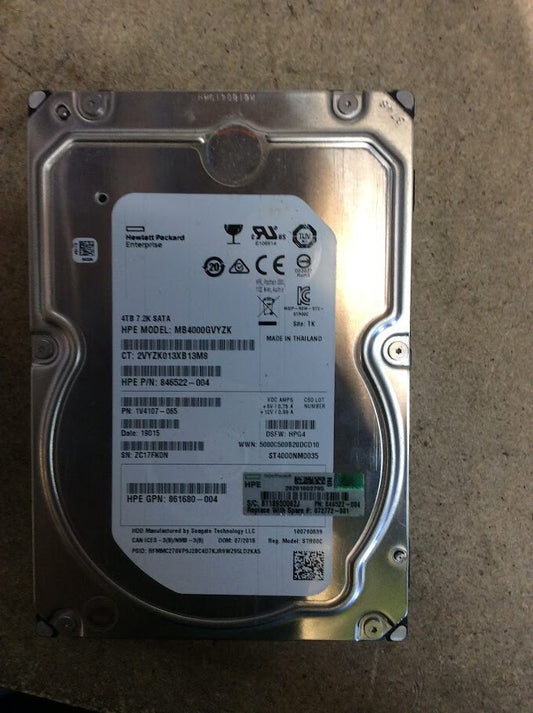 HPE 4TB Desktop 3.5" HDD 7.2K SATA MB4000GVYZK Hard Disk Drive Silver Au Stock