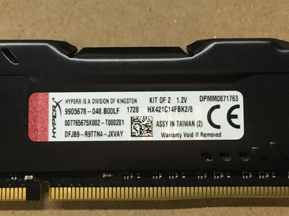 Kingston HyperX Fury Kit (2x8GB) DDR4 HX421C14FBK2/8 Desktop Memory Au Seller