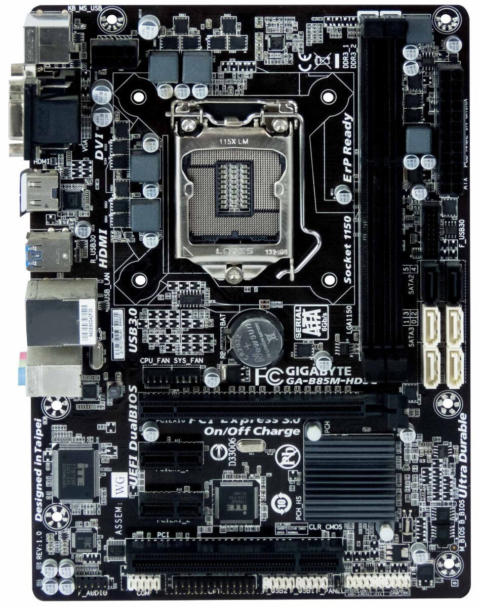 Gigabyte GA-B85M-HD3G Motherboard microATX LGA 1150 DVI VGA HDMI Intel B85 [AU]