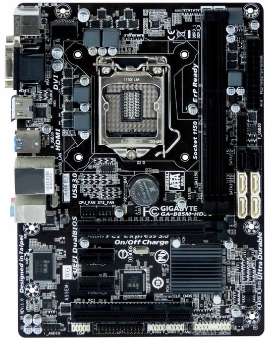 Gigabyte GA-B85M-HD3G Motherboard microATX LGA 1150 DVI VGA HDMI Intel B85 [AU]