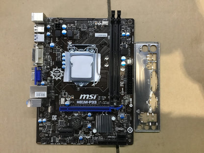 MSI H81M-P33 Motherboard micro ATX LGA 1150 DDR3 USB3.0 VGA DVI Intel H81 Tested
