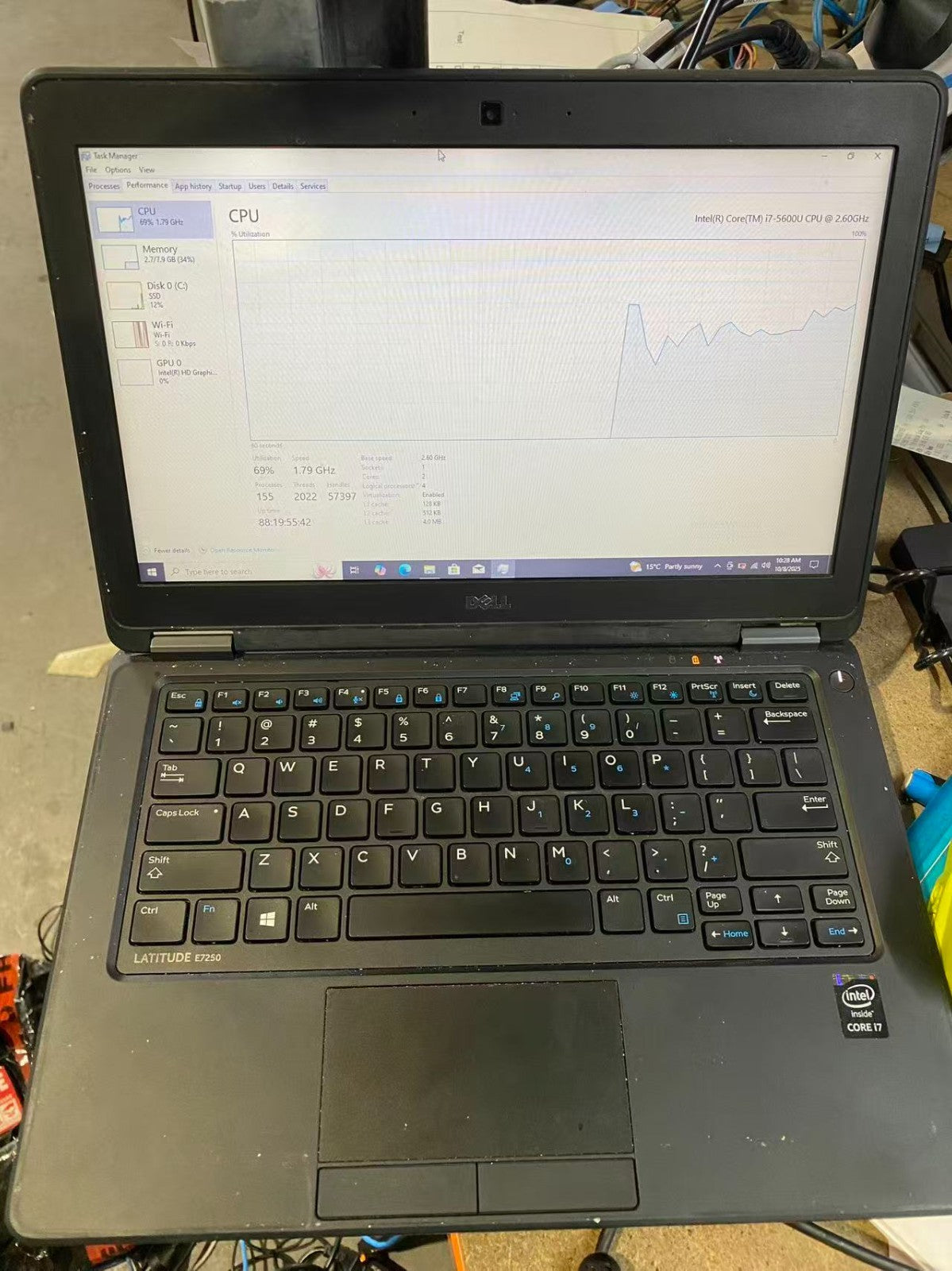 DELL Latitude E7250 Laptop 12.5'' i7-5600U 8GBRAM 256GBSSD HDMI Au Seller B