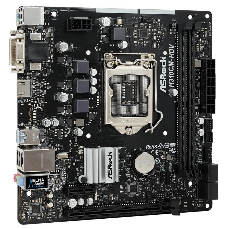 [AU] Asrock H310CM-HDV Motherboard microATX LGA 1151 DVI VGA HDMI Intel H310