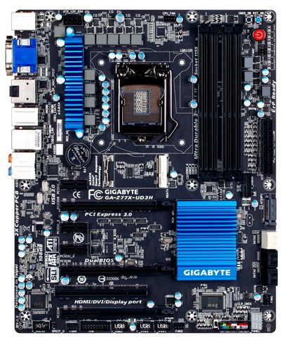 GIGABYTE GA-Z77X-UD3H Motherboard ATX DDR3 LGA 1155 VGA DP HDMI DVI Intel Z77
