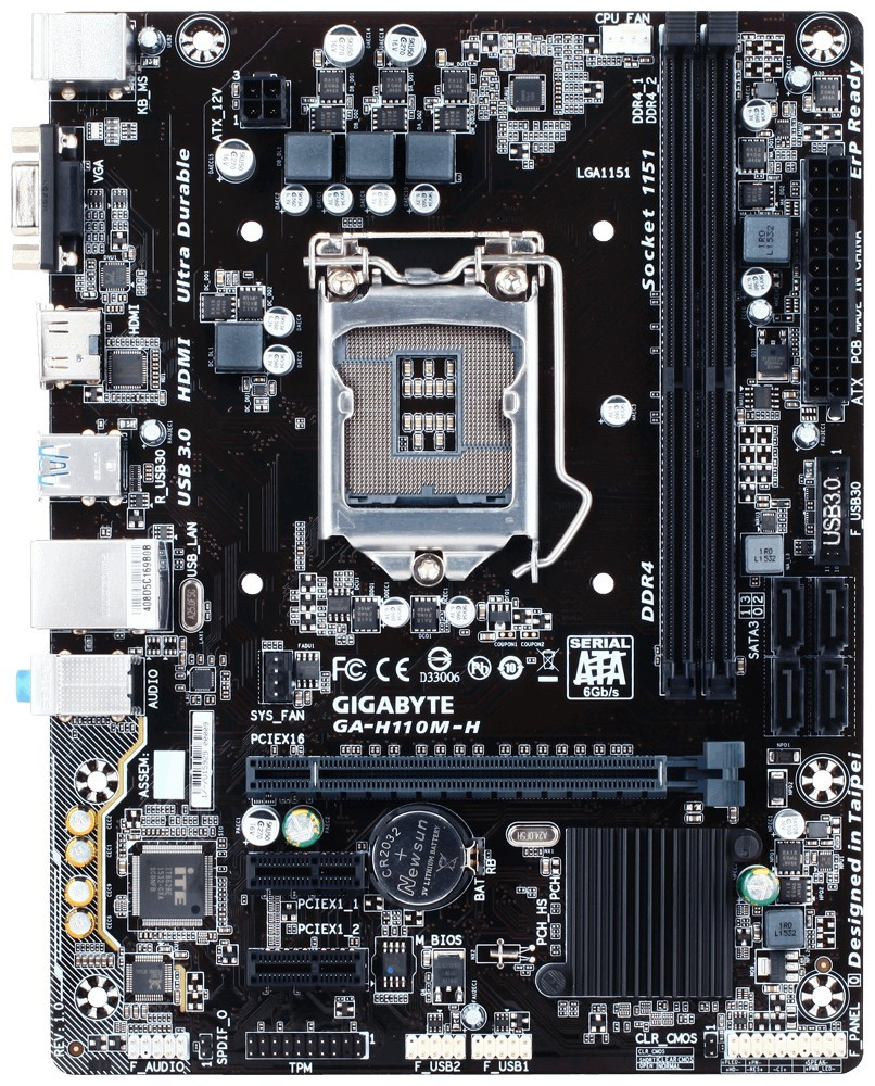 [AU Stock] GIGABYTE GA-H110M-H Motherboard microATX LGA 1151 VGA HDMI Intel H110