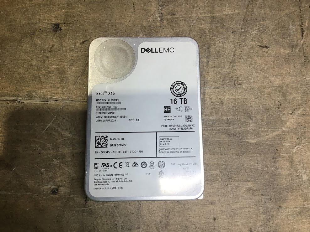 [AU] Dell EMC ST16000NM010G Exos X16 16TB 3.5" 7200RPM SAS 12Gbs Hard Disk Drive