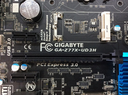 GIGABYTE GA-Z77X-UD3H Motherboard ATX DDR3 LGA 1155 VGA DP HDMI DVI Intel Z77