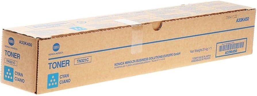 Brand New Konica Minolta TN321C Cyan Toner Cartridge For C224/C284/C364 Au Stock
