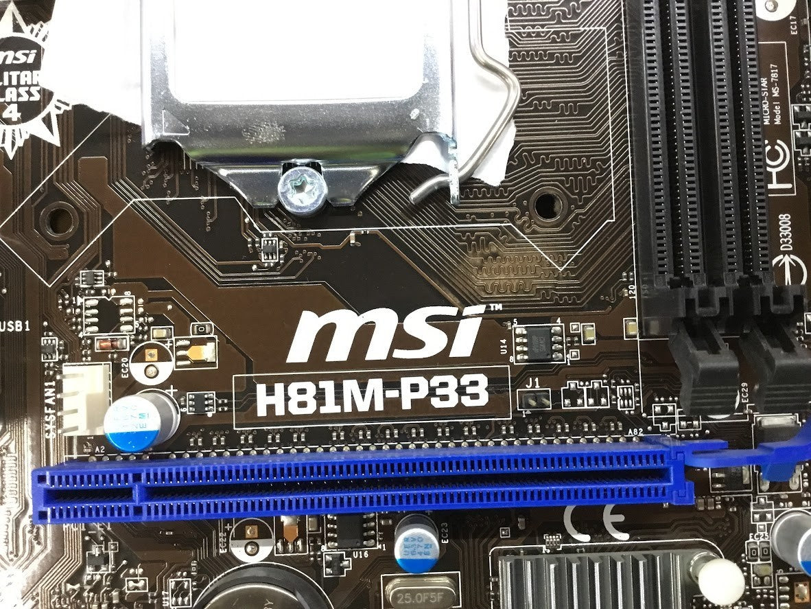MSI H81M-P33 Motherboard micro ATX LGA 1150 DDR3 VGA DVI Intel H81 Au Seller